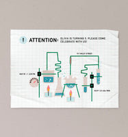 Science Lab Theme Birthday Party Invitations