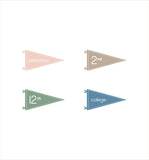 Classic First or Last Day of School Pennants with Grades