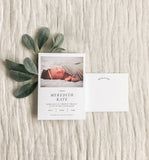 Elegant Birth Announcement + Thank You Card