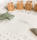 Elegant Pregnancy Announcement | Hand Lettered Print