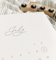Elegant Pregnancy Announcement | Hand Lettered Print