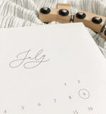 Elegant Pregnancy Announcement | Hand Lettered Print
