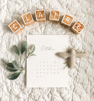 Elegant Pregnancy Announcement | Hand Lettered Print