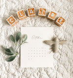 Elegant Pregnancy Announcement | Hand Lettered Print