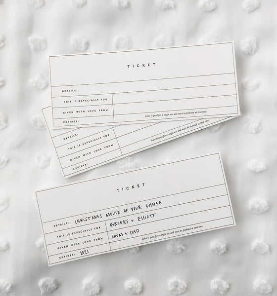 Fillable Ticket