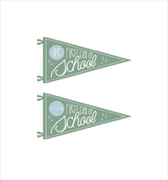 First day of School Pennants with Grades