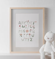 Floral Alphabet Artwork