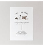 Puppy Theme Birthday Party Invitations