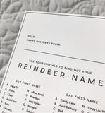 Reindeer Name Game