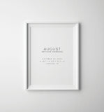 Simple Birth Stats Print