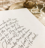 The Love for My Children Print | Hand Lettered Print