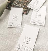 Want Need Wear Read and More Holiday Gift Tags